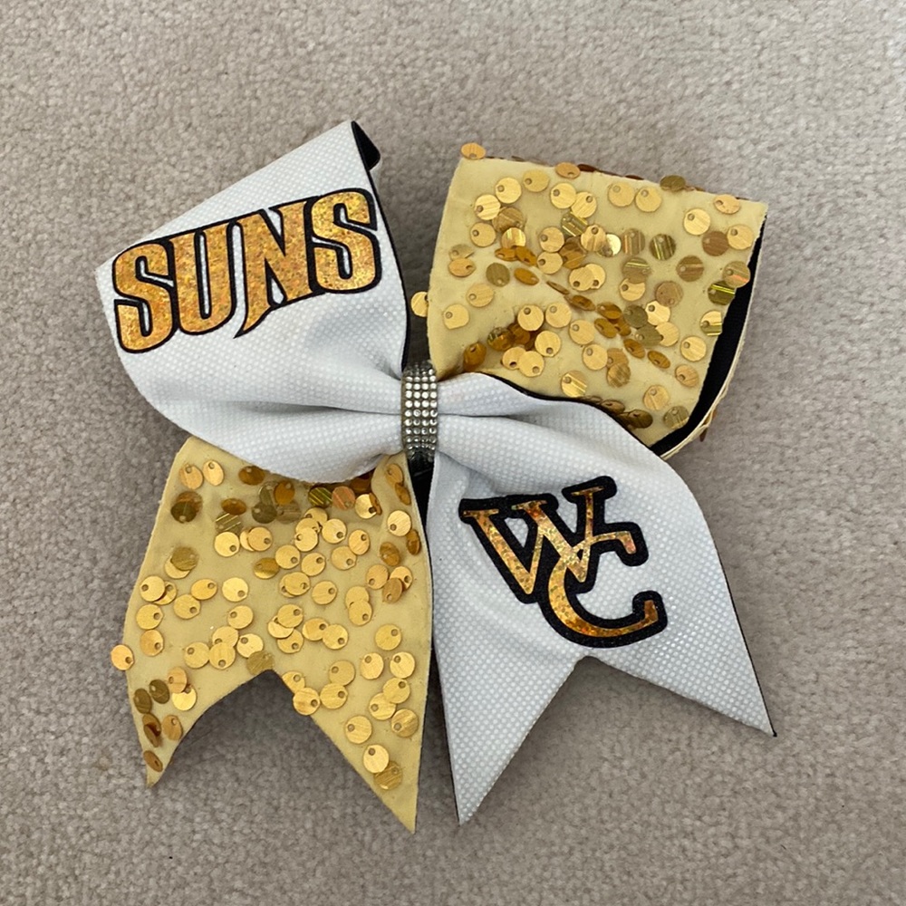 World Cup Suns Gold Sequin Practice Bow